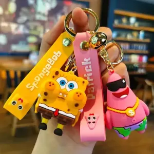 Cartoonish SpongeBob & Patrick Keychain