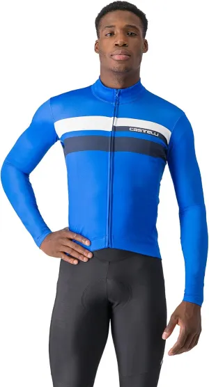 CASTELLI Men’s Lineare Jersey, Long Sleeve Full Zip Up Fleece Lined Jersey for Road & Gravel Cycling, Biking