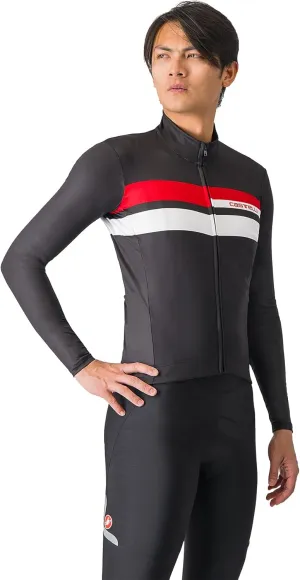 CASTELLI Men’s Lineare Jersey, Long Sleeve Full Zip Up Fleece Lined Jersey for Road & Gravel Cycling, Biking
