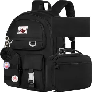 CCJPX Girls Backpack, 16 inch School Laptop Bag College Bookbag, Anti Theft Daypack for Teens Girls Students Women