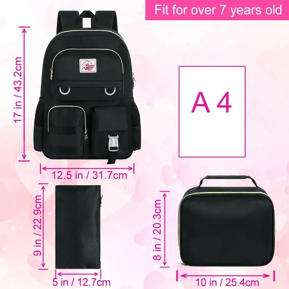 CCJPX Girls Backpack, 16 inch School Laptop Bag College Bookbag, Anti Theft Daypack for Teens Girls Students Women