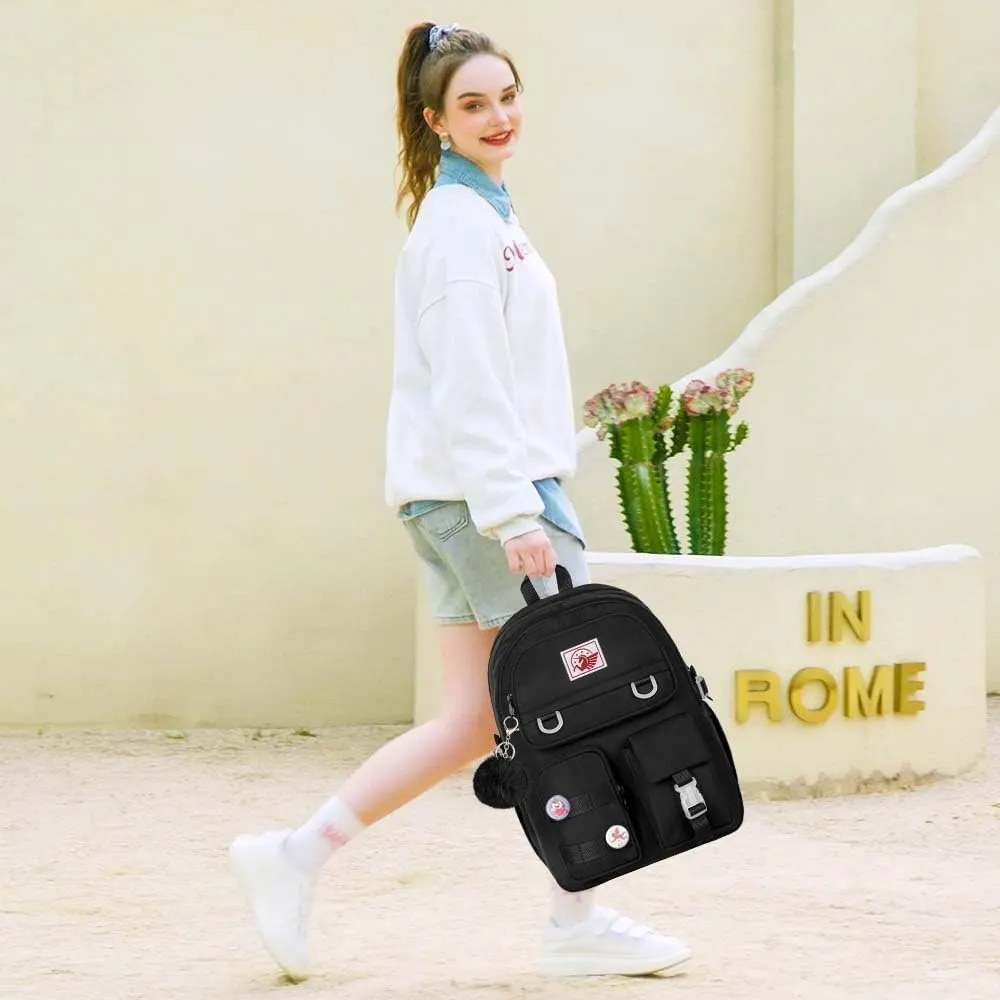 CCJPX Girls Backpack, 16 inch School Laptop Bag College Bookbag, Anti Theft Daypack for Teens Girls Students Women