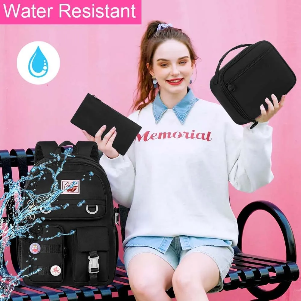 CCJPX Girls Backpack, 16 inch School Laptop Bag College Bookbag, Anti Theft Daypack for Teens Girls Students Women