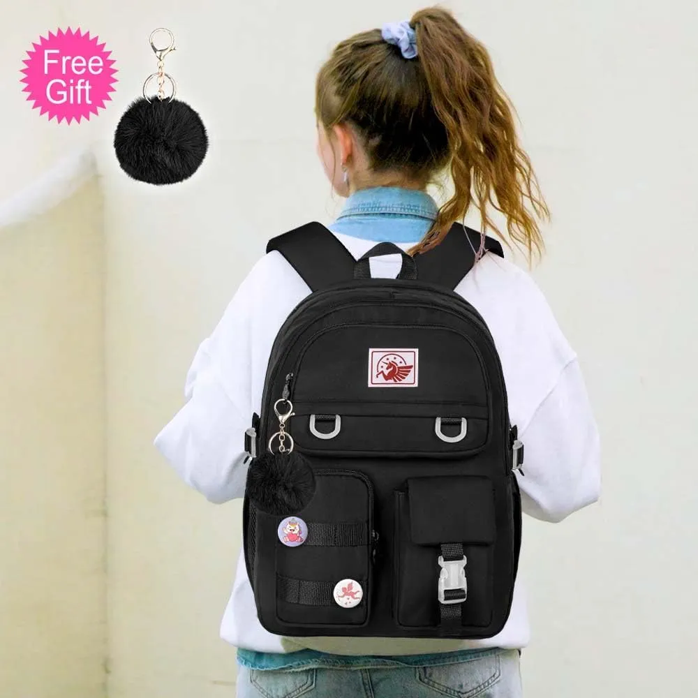 CCJPX Girls Backpack, 16 inch School Laptop Bag College Bookbag, Anti Theft Daypack for Teens Girls Students Women