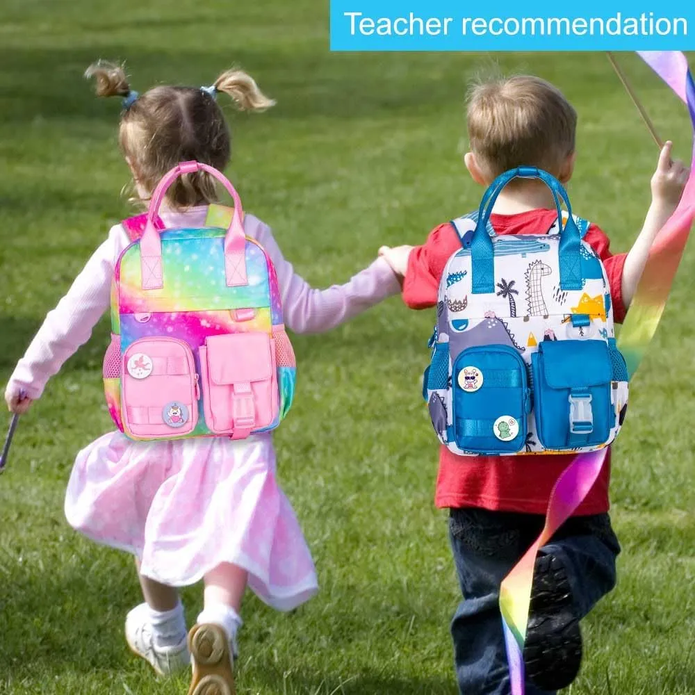 CCJPX Toddler Backpack for Boys Girls, 12.5” Dinosaur Unicorn Preschool Bookbag Kindergarten Cute School Bag