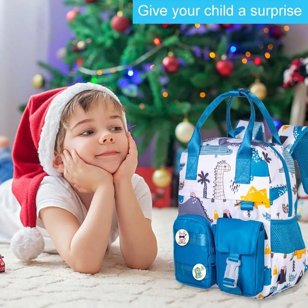 CCJPX Toddler Backpack for Boys Girls, 12.5” Dinosaur Unicorn Preschool Bookbag Kindergarten Cute School Bag