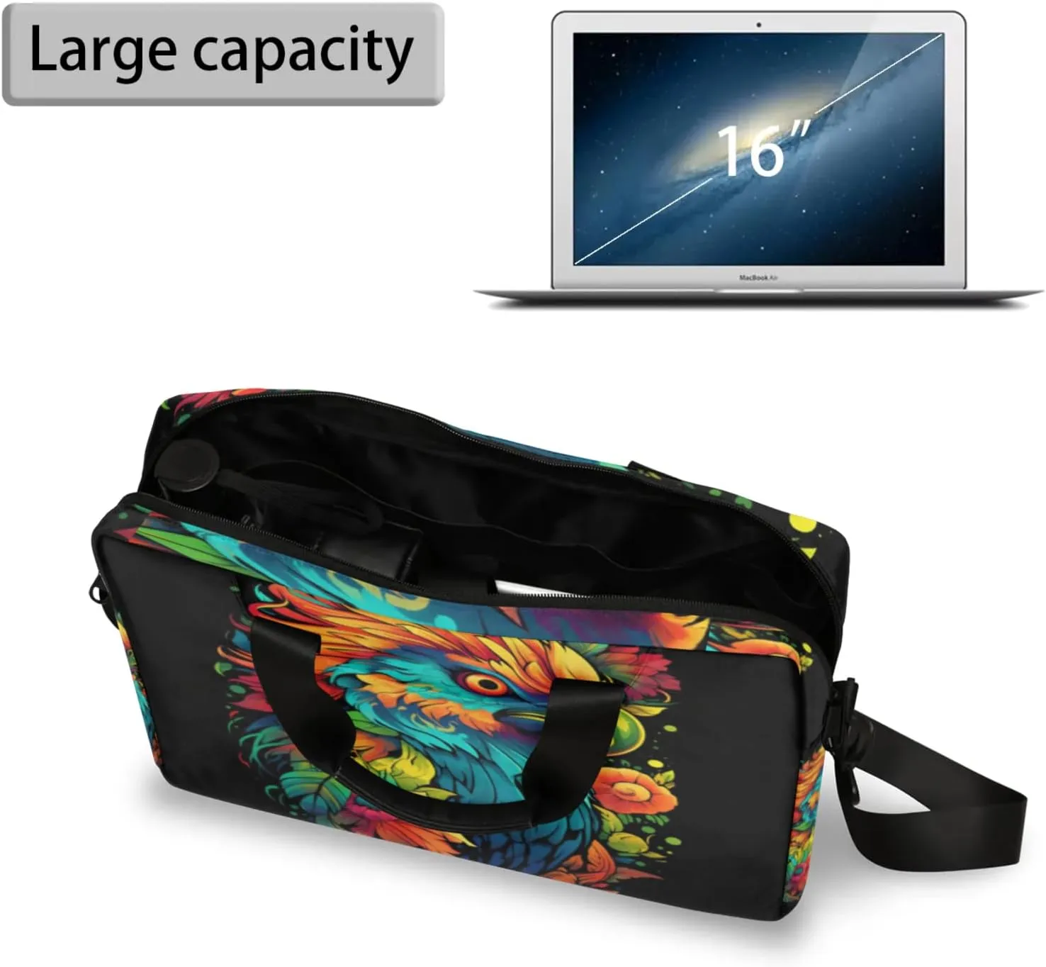 cfpolar Laptop Bag Laptop Satchel Briefcase Adjustable shoulder Carrying for 15 inch-16 inch Laptop-3