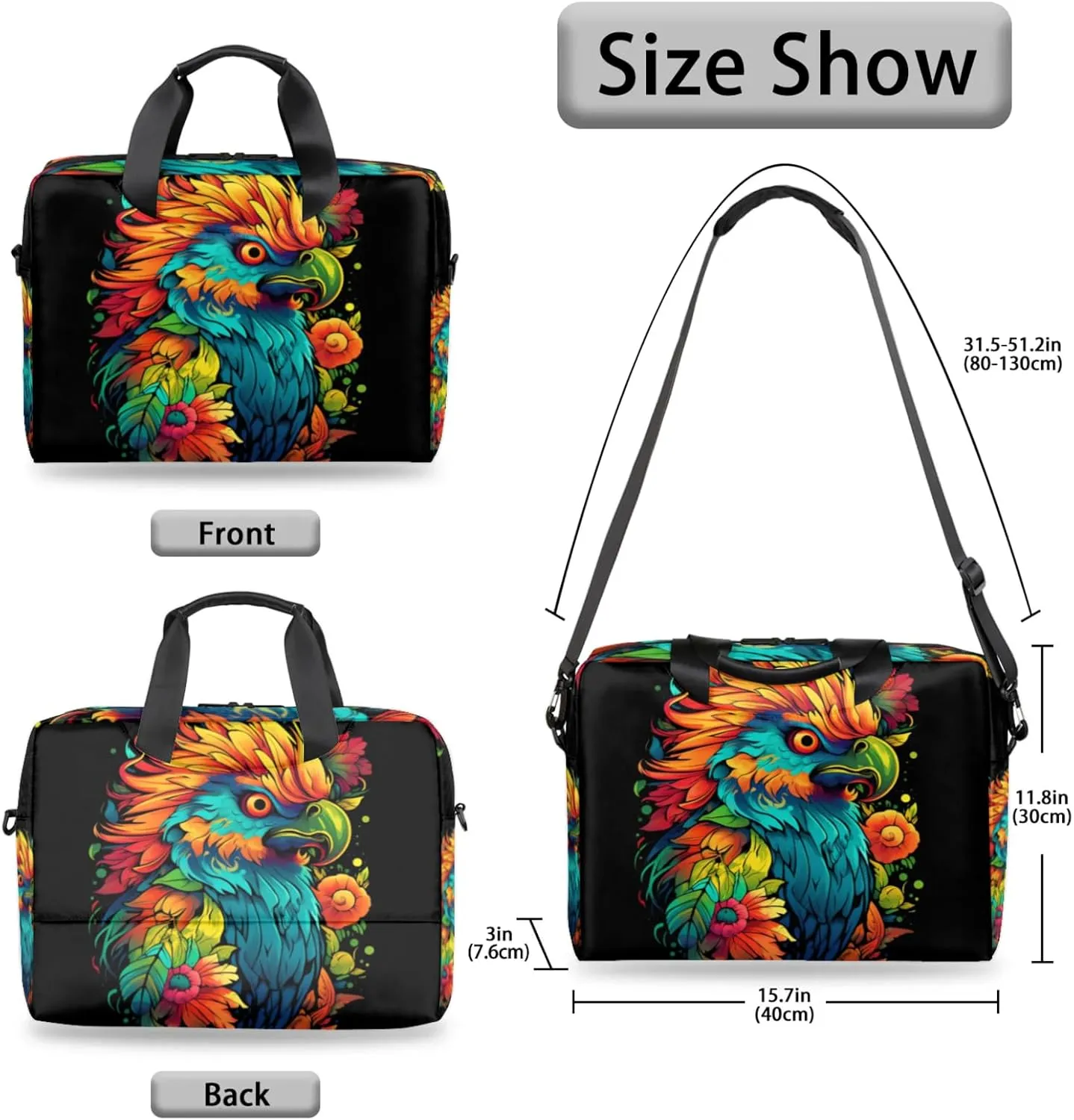 cfpolar Laptop Bag Laptop Satchel Briefcase Adjustable shoulder Carrying for 15 inch-16 inch Laptop-3