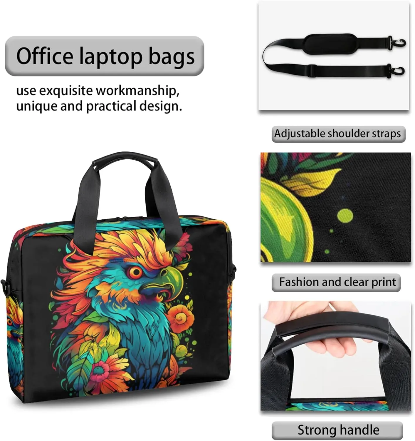 cfpolar Laptop Bag Laptop Satchel Briefcase Adjustable shoulder Carrying for 15 inch-16 inch Laptop-3