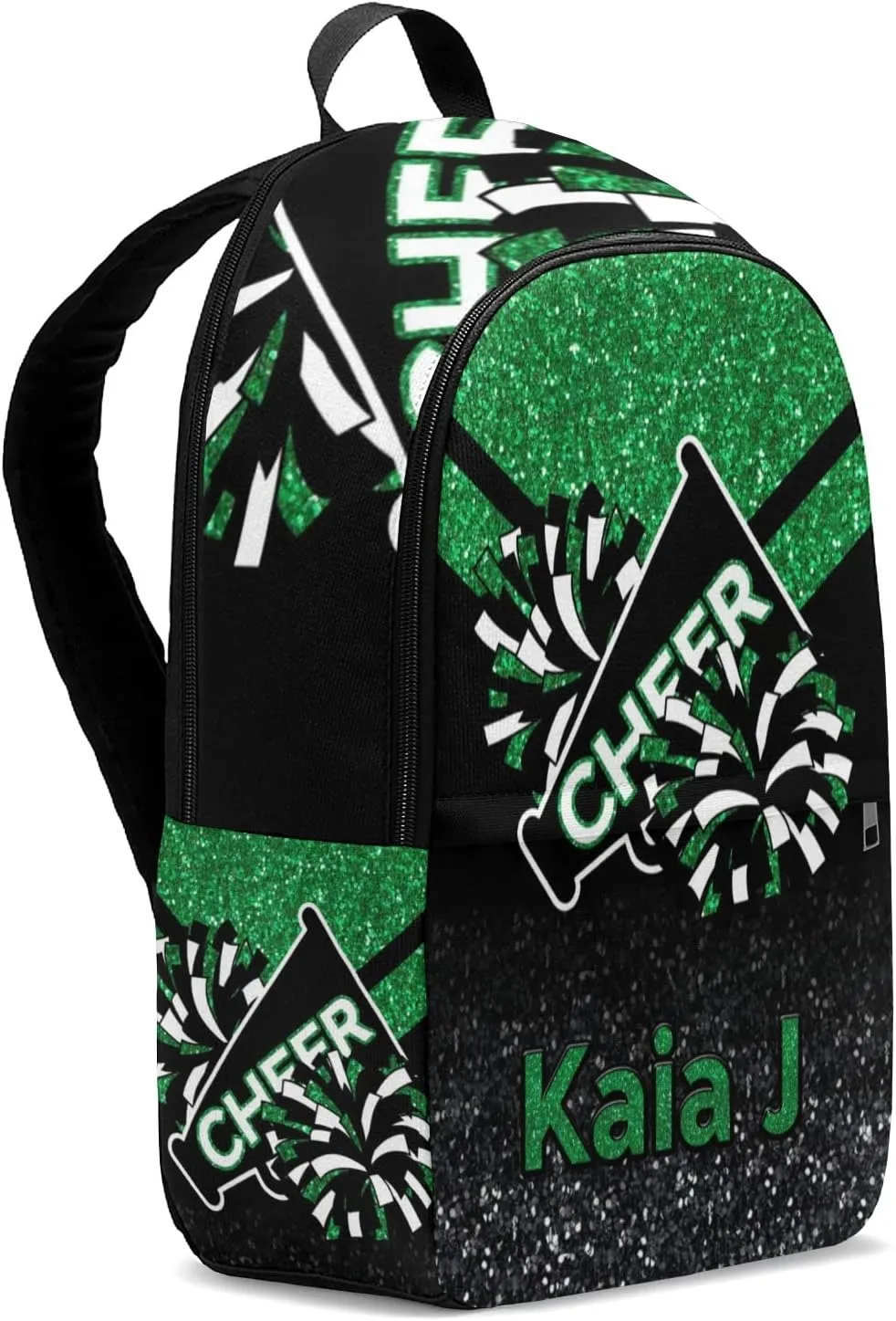 Cheerleader Green Personalized Backpack,Custom Travel Backpack Bag Gift