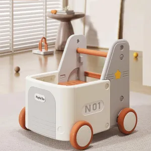 Children's Train Toy Box,Cart for Toddlers 1-3 with Wheels, Drawstring, and Handle for Riding, Walking, Towing, and Storage. Load Capacity 170LBS Great Gift for Toddler Boys and Girls(Pickup-Red)