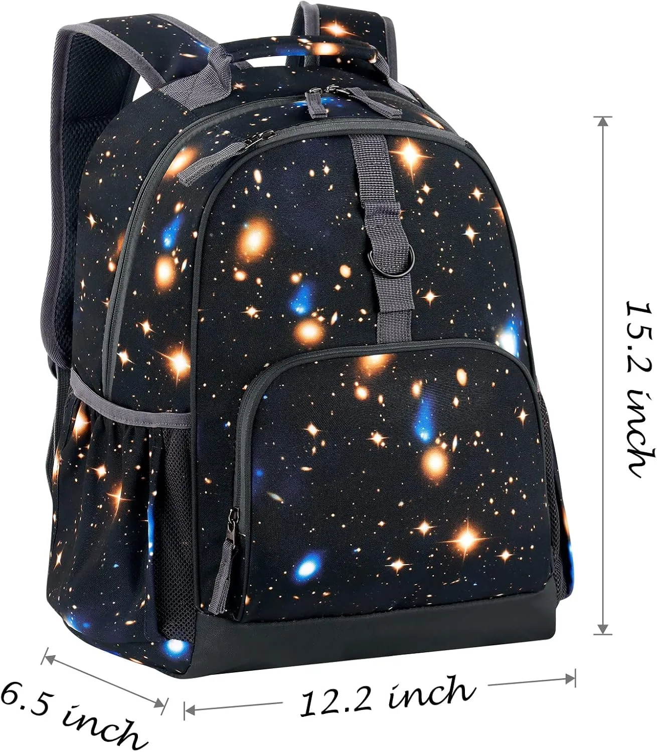 Choco Mocha Galaxy Backpack for Boys, Kids Backpack for Boys Ages 4-6, Kindergarten Preschool Bookbag Boy 15 inch, Black