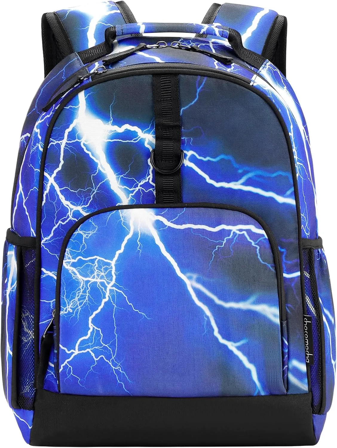 Choco Mocha Lightning Backpack for Boys, Kindergarten Backpacks for Boys Backpack Ages 6-8, Boy Elementary School Bookbag 17 Inch, Blue