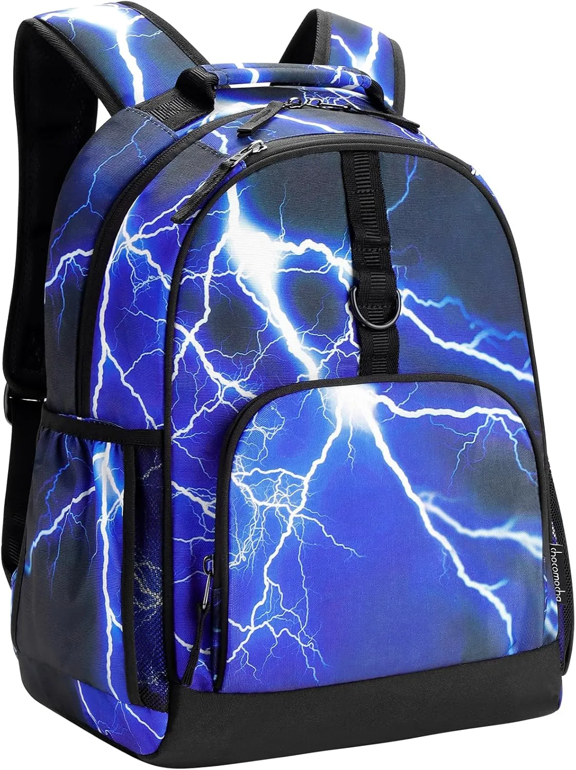 Choco Mocha Lightning Backpack for Boys, Kindergarten Backpacks for Boys Backpack Ages 6-8, Boy Elementary School Bookbag 17 Inch, Blue