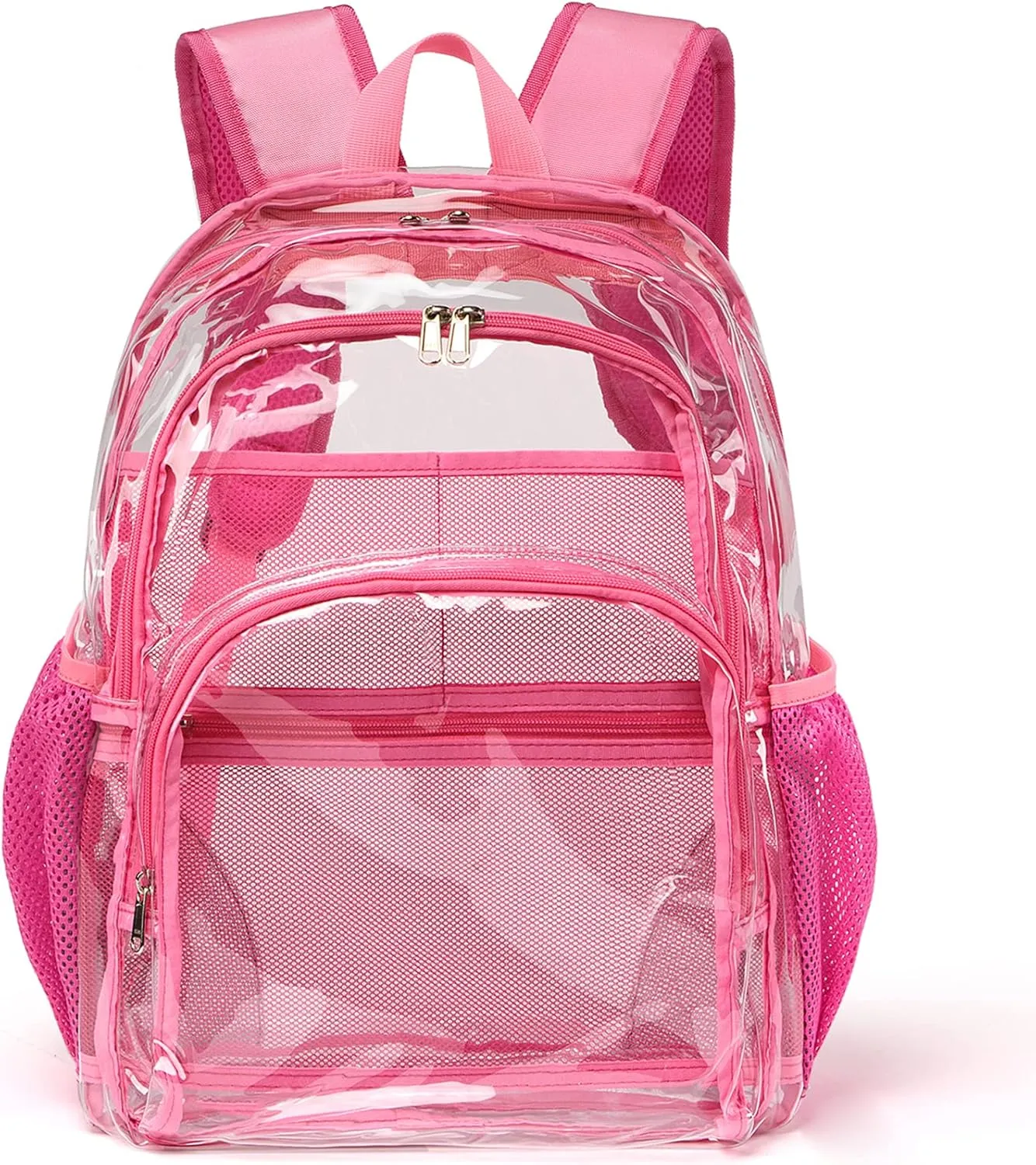 Clear Backpack, Clear Bag Stadium Large See Through Bookbag Heavy Duty PVC Transparent Backpacks for School