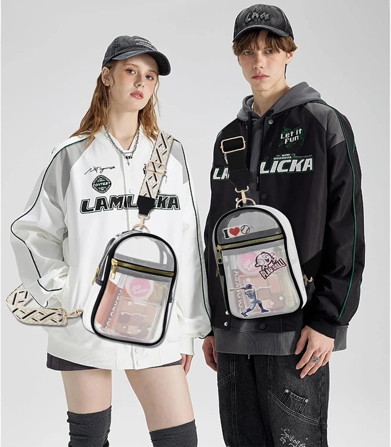 Clear Bag for Stadium Events Approved Concert Travel Outdoors See Through Sports Fan Handbags&Purses