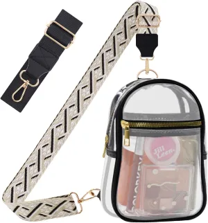 Clear Bag for Stadium Events Approved Concert Travel Outdoors See Through Sports Fan Handbags&Purses