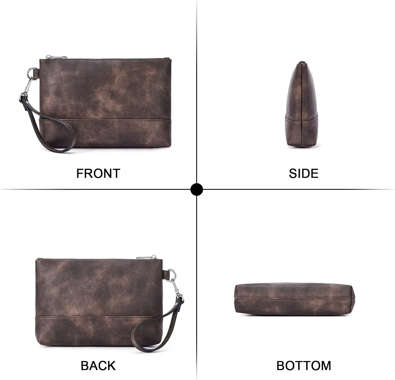 CLUCI Wristlet Wallet for Women Large Capacity Leather Clutch Purse Slim Ladies Travel Credit Card Holder Phone Organizer