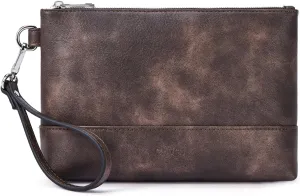 CLUCI Wristlet Wallet for Women Large Capacity Leather Clutch Purse Slim Ladies Travel Credit Card Holder Phone Organizer