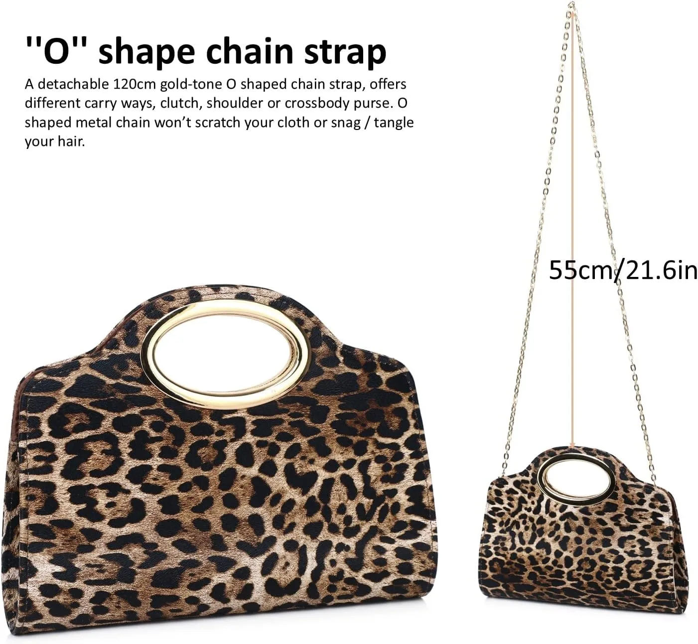 Clutch Purses for Women Cut Out Handle Clutch PU Leather/Straw Evening Bag for Wedding Party and Prom