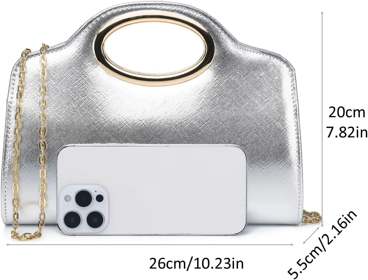 Clutch Purses for Women Cut Out Handle Clutch PU Leather/Straw Evening Bag for Wedding Party and Prom
