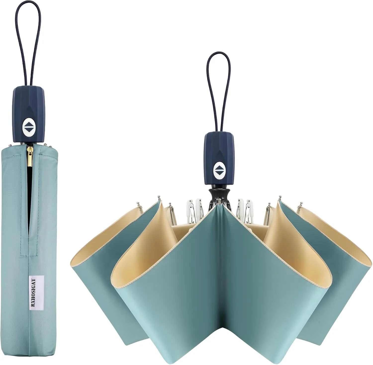 Color Glue Coating Sun Umbrella UV Protection Compact Folding Windproof Parasols Travel Auto Open Close Blocking UV 99.98%