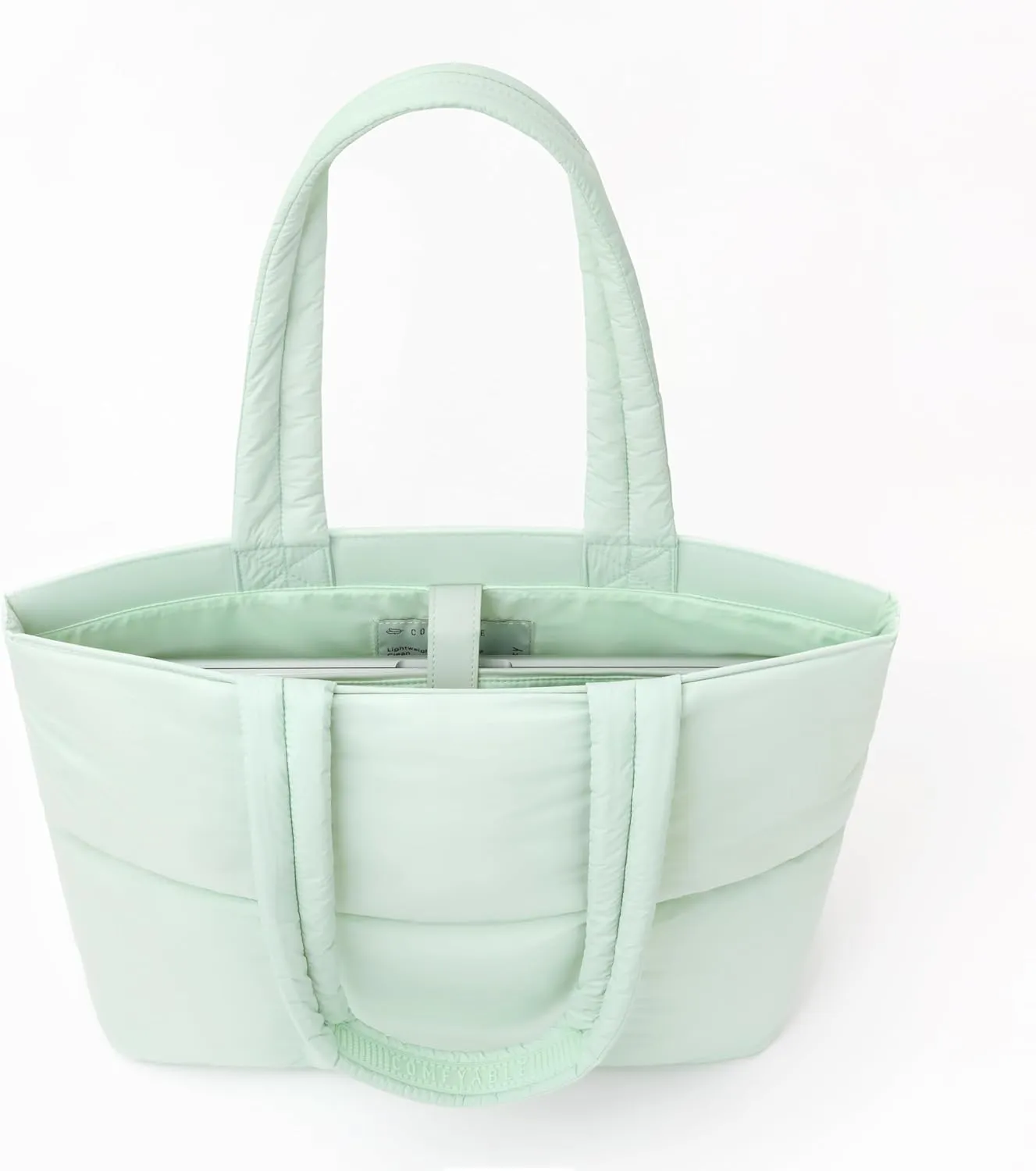 Comfyable Work Tote Bag for Women, Puffer Purse with Laptop Compartment, Large Shoulder Bag for Travel, 15 16 Inch