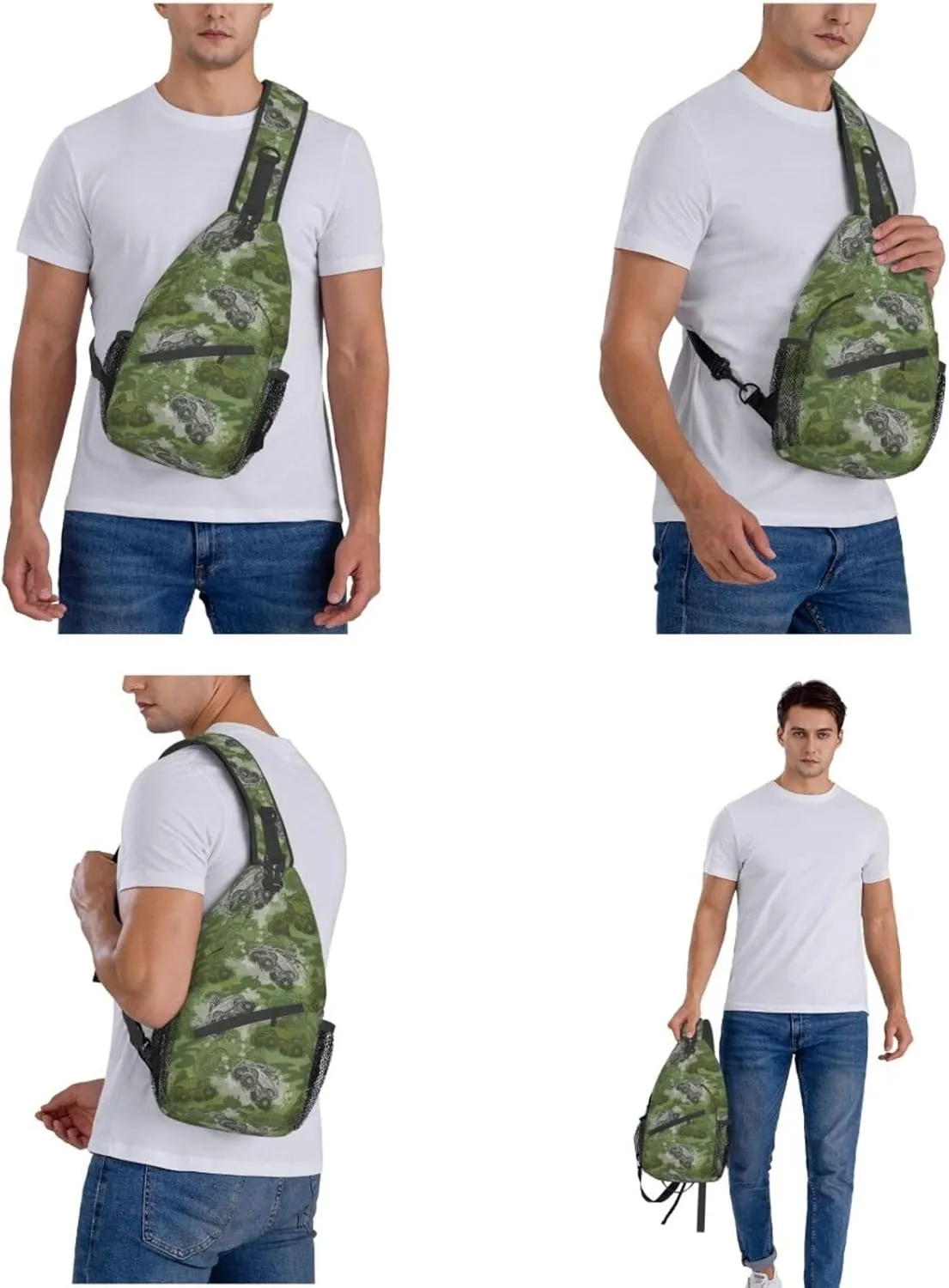 Cool Trucks Sling Backpack Chest Bag Crossbody Shoulder Bag Gym Cycling Travel Hiking Daypack For Men Women