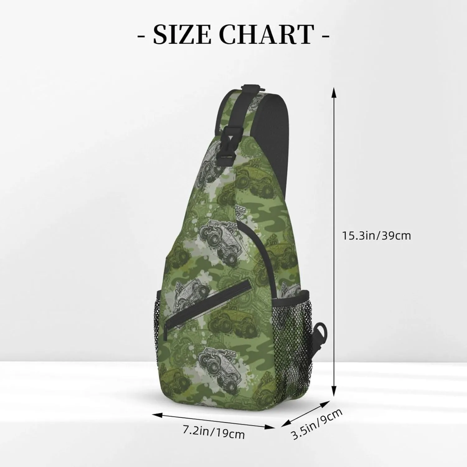 Cool Trucks Sling Backpack Chest Bag Crossbody Shoulder Bag Gym Cycling Travel Hiking Daypack For Men Women