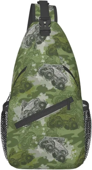 Cool Trucks Sling Backpack Chest Bag Crossbody Shoulder Bag Gym Cycling Travel Hiking Daypack For Men Women