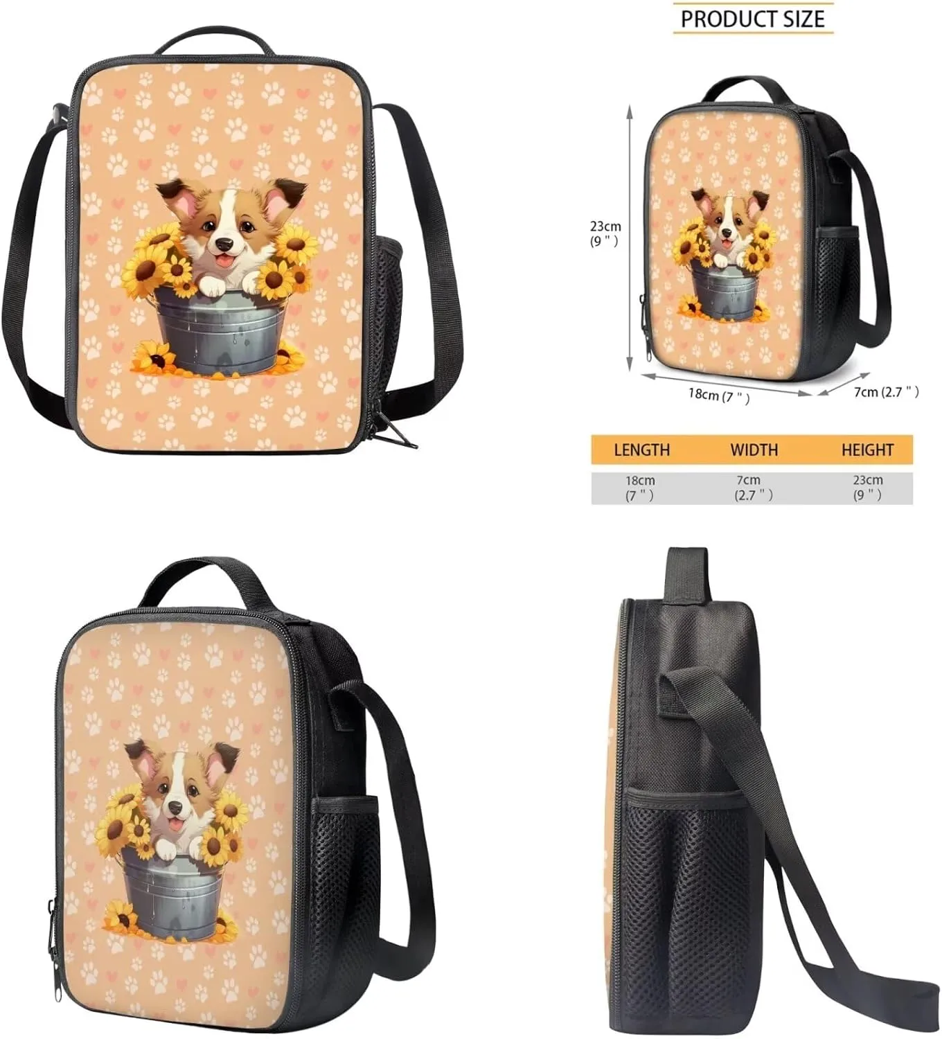 Corgi Kids School Backpack for Teens Girls Middle School Primary Girls Backpacks School Bags Shoulder Bag with Adjustable Strap for Going To Kindergarten,Elementary School