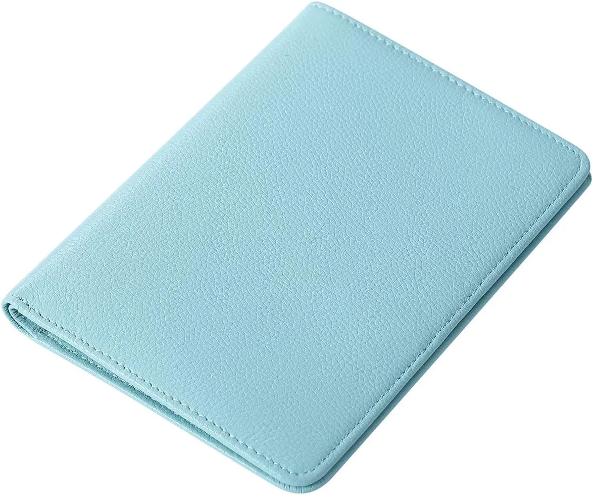 Crazy Horse Genuine Cow Leather Passport Holder Travel Wallet Card Holder - RFID Blocking Bifold Wallet for Men and Women