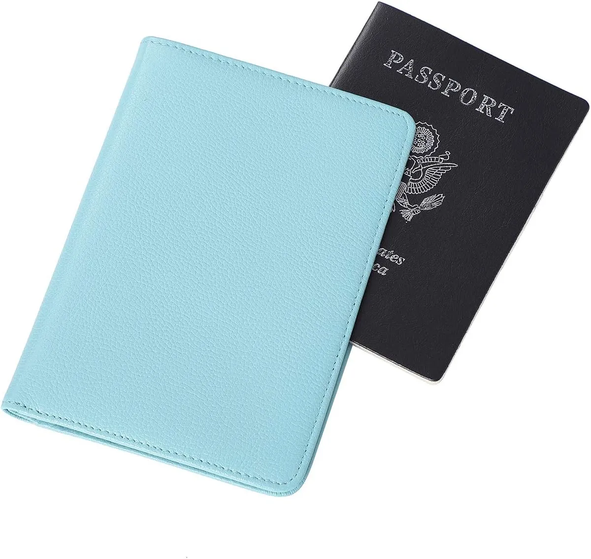 Crazy Horse Genuine Cow Leather Passport Holder Travel Wallet Card Holder - RFID Blocking Bifold Wallet for Men and Women