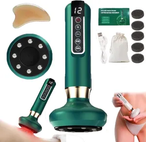 Curverevive Cellulite Relief Kit, Curve Revive Anti Cellulite Massager, Curverevive Anti Cellulites Body Sculpting Machine, 12 Speed Suction Handheld Remover for Legs, Belly, Arms, Butt (Green)
