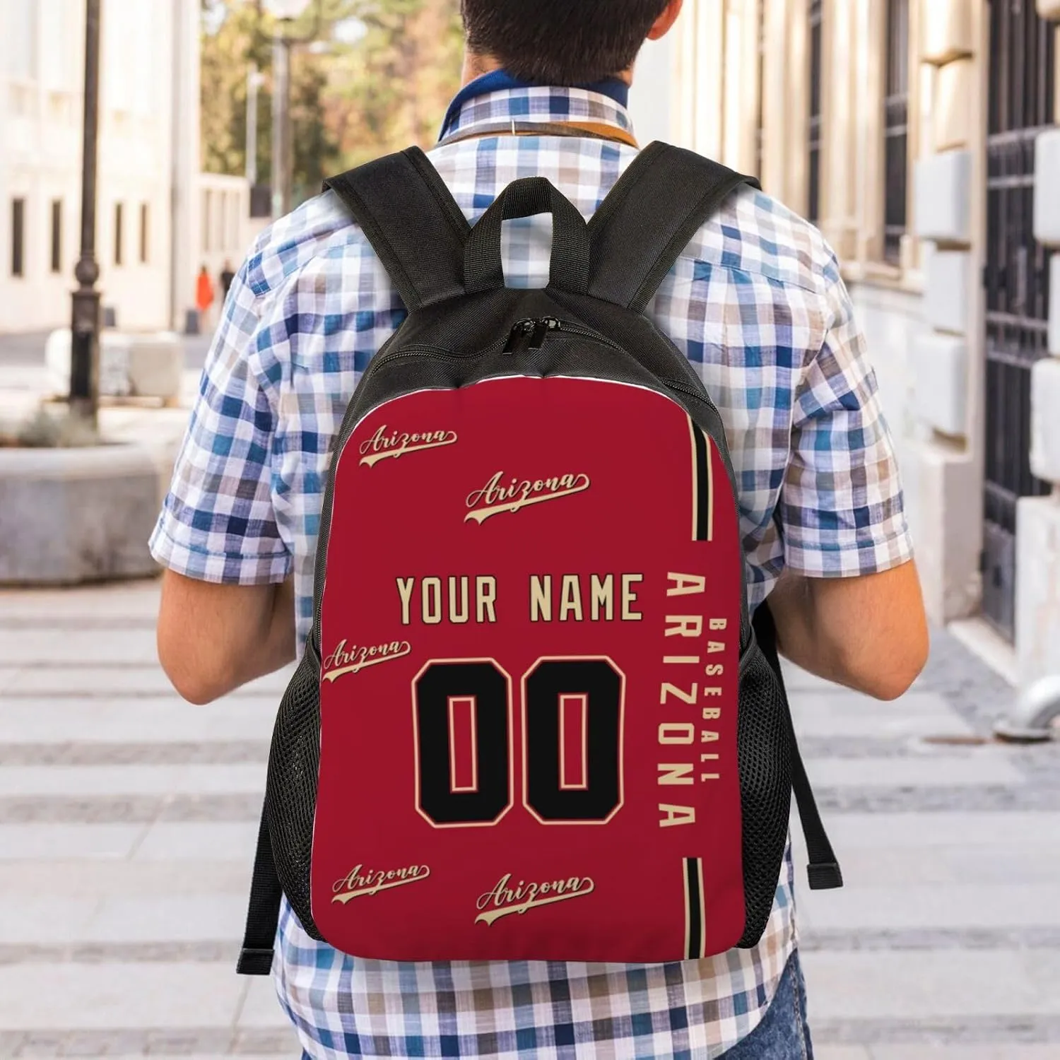 Custom Arizona Backpack Laptop Bag Bookbag Travel Bag Personalized Name Number Fans Gifts for Men Women