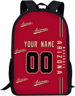 Custom Arizona Backpack Laptop Bag Bookbag Travel Bag Personalized Name Number Fans Gifts for Men Women