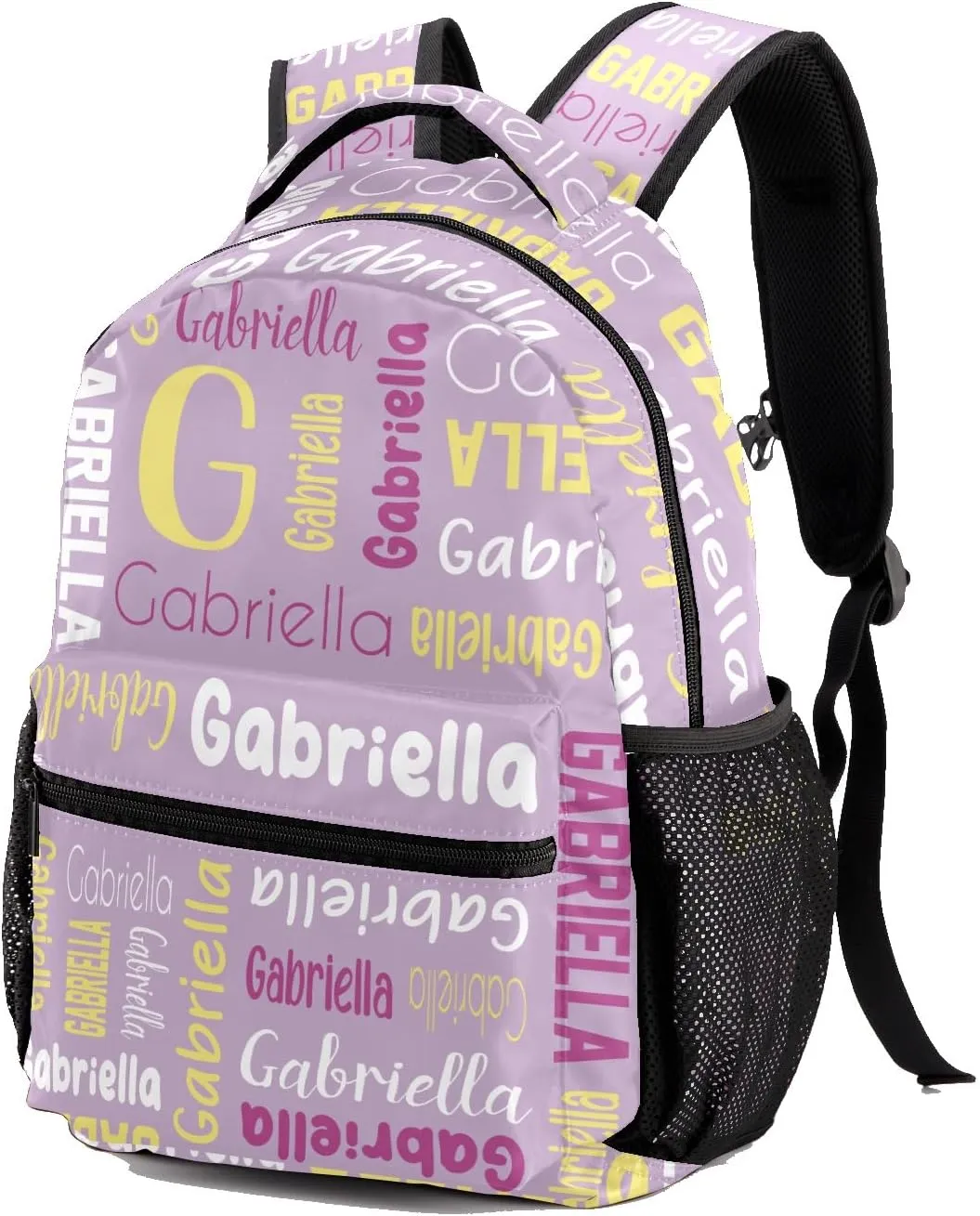 Custom Backpack Personalized Bookbag with Name for Elementary Girls Boys, Waterproof Customize School Book Bag, Unique Back Pack Customized Gift for Kids Back to School, 1 Pack