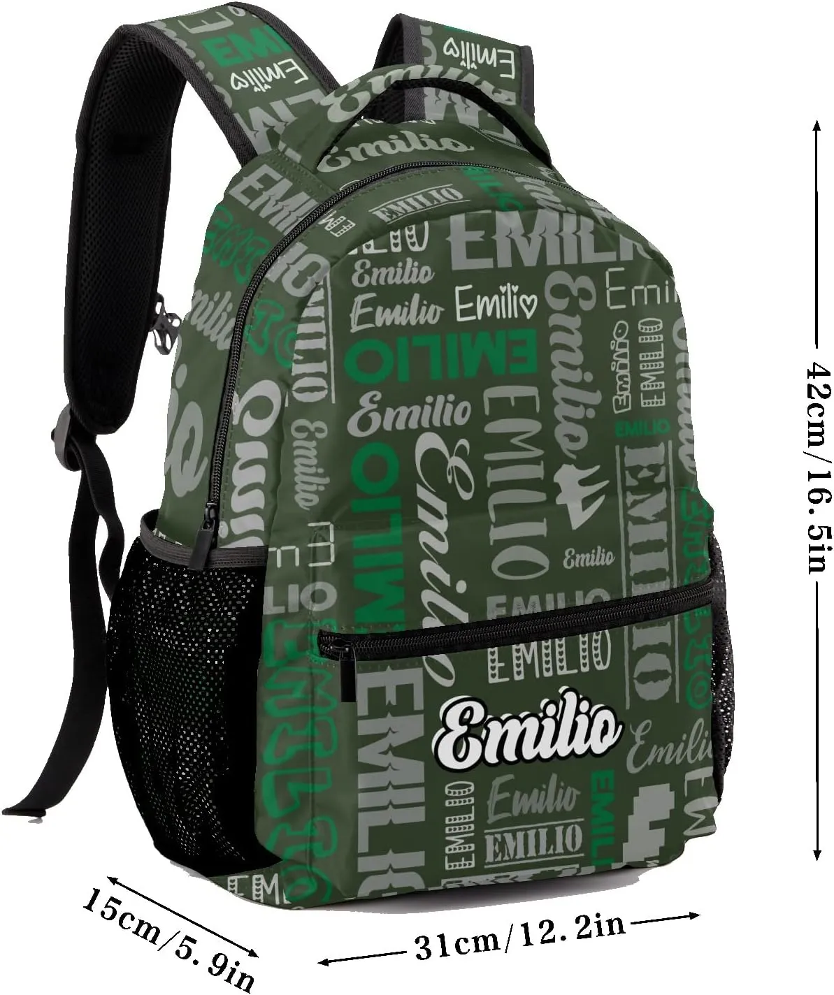 Custom Backpack School Bag for Girls Boys Kids, Personalized Bookbag with Name, Customize Elementary Book Bag Back Pack, Fashion, Waterproof, Adjustable Shoulder Straps, 1 Pack