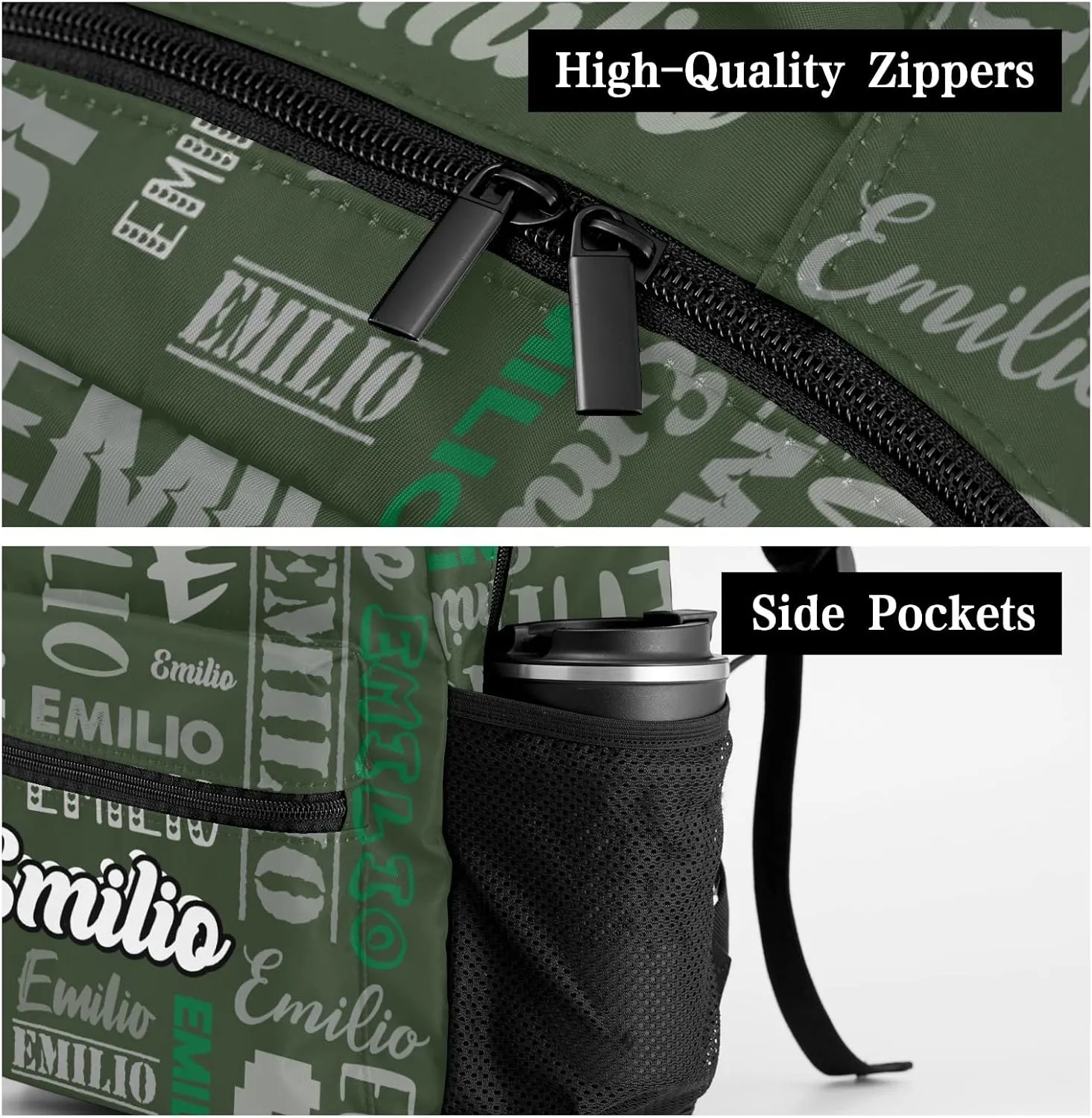 Custom Backpack School Bag for Girls Boys Kids, Personalized Bookbag with Name, Customize Elementary Book Bag Back Pack, Fashion, Waterproof, Adjustable Shoulder Straps, 1 Pack