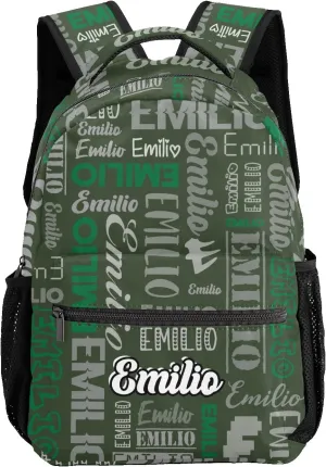 Custom Backpack School Bag for Girls Boys Kids, Personalized Bookbag with Name, Customize Elementary Book Bag Back Pack, Fashion, Waterproof, Adjustable Shoulder Straps, 1 Pack