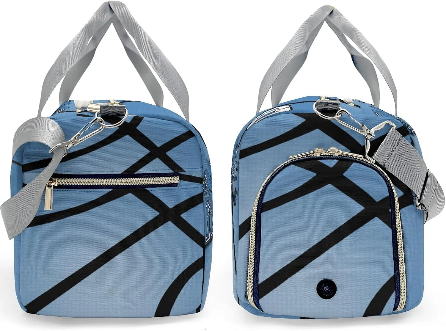 Custom Duffel Bag Sports Hoop it Basketball Navy Gym Bag Personalized Gift for Travel