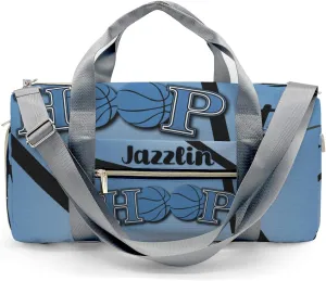 Custom Duffel Bag Sports Hoop it Basketball Navy Gym Bag Personalized Gift for Travel