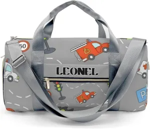 Custom Gift Sport Player Duffel Bag for Cartoon Road Car Duffel Overnight Travel Bag for Sports Workout Girls Boys,Personalized Duffle Bag Gifts