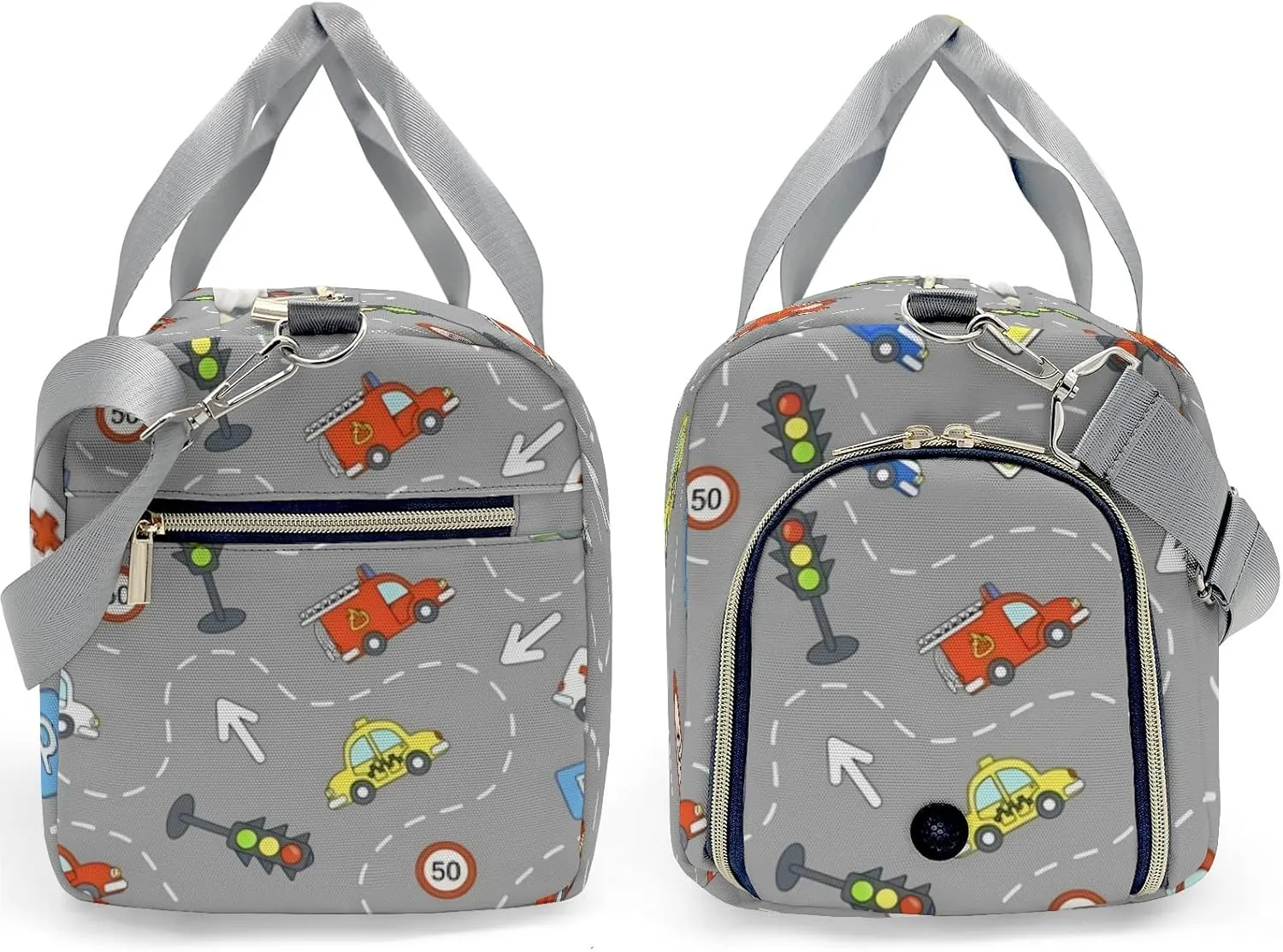 Custom Gift Sport Player Duffel Bag for Cartoon Road Car Duffel Overnight Travel Bag for Sports Workout Girls Boys,Personalized Duffle Bag Gifts