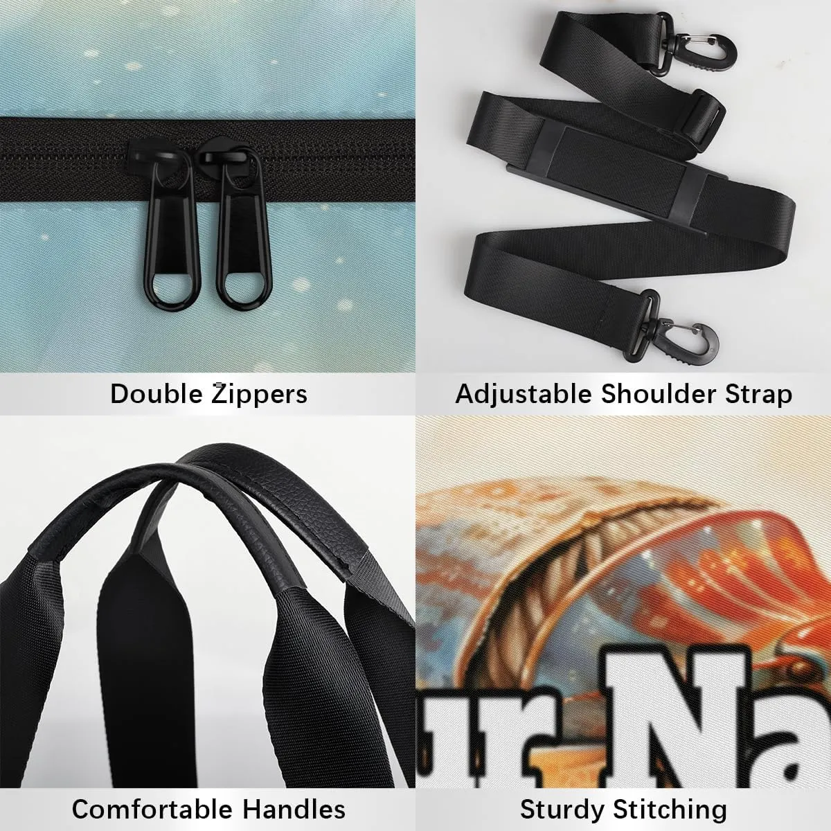 Custom Gym Bag for Women Men with Name, Personalized Cute Hermit Duffel Bag for Sports, Waterproof Dance Bag, Lightweight Carryon Gym Bag, Hermit Crab