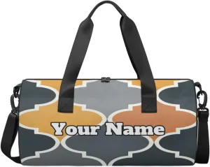 Custom Gym Bag for Women Men with Name, Personalized Regular Graphics Duffel Bag for Sports, Waterproof Dance Bag, Lightweight Carryon Gym Bag, Colorful