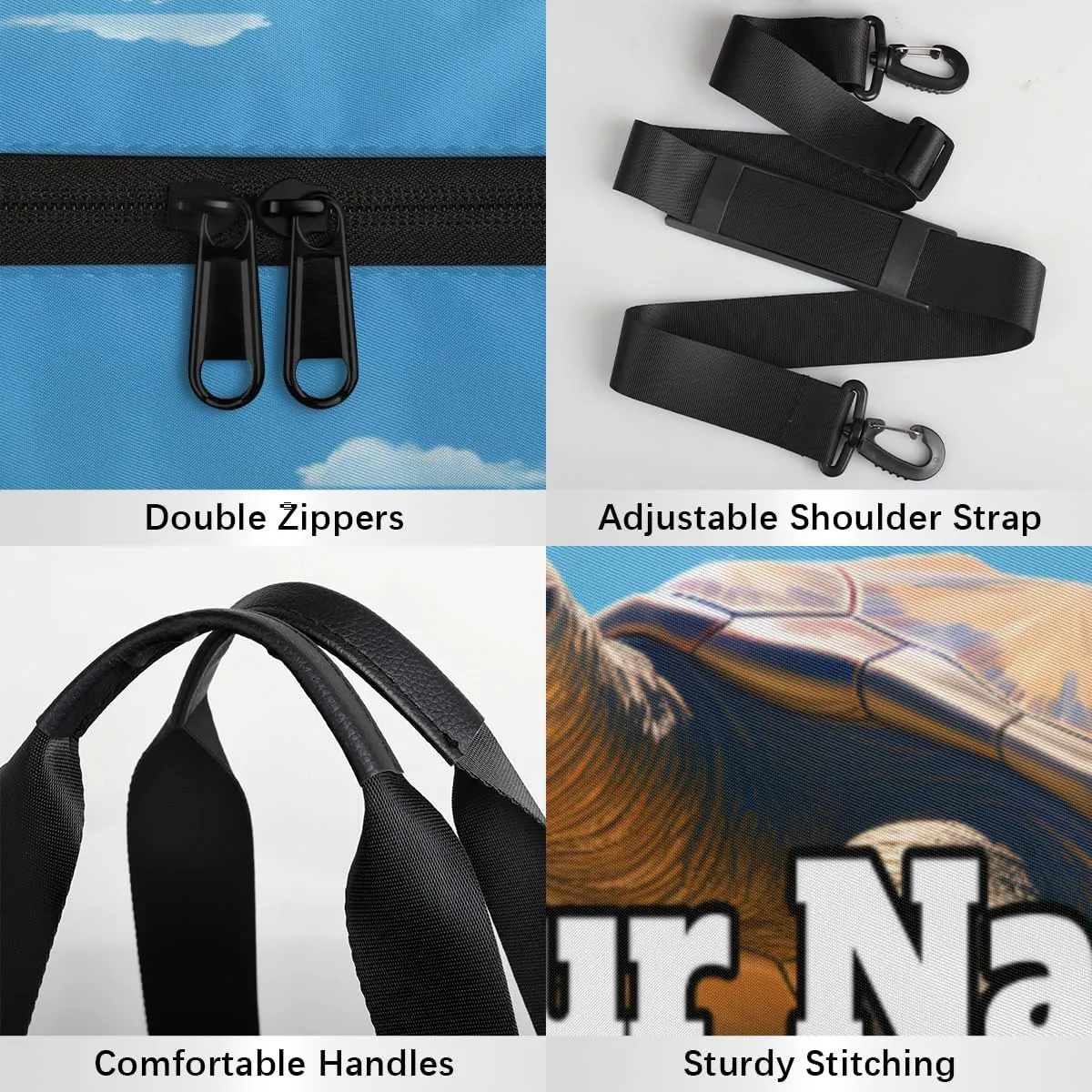 Custom Gym Bag for Women Men with Name, Personalized Turtle Duffel Bag for Sports, Waterproof Dance Bag, Lightweight Carryon Gym Bag, Sea Turtle