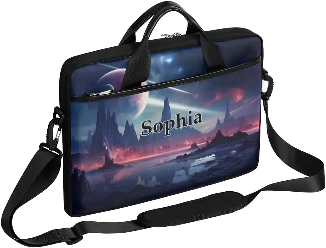 Custom-Laptop-Bag for-Adults Personalized Laptop-Shoulder-Bag with-Name Computer-Bag Meteor Work-Bag