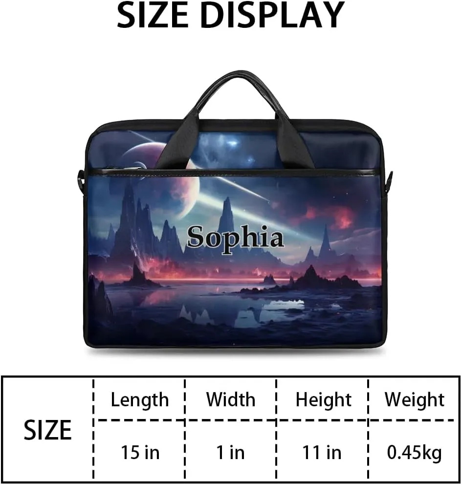 Custom-Laptop-Bag for-Adults Personalized Laptop-Shoulder-Bag with-Name Computer-Bag Meteor Work-Bag