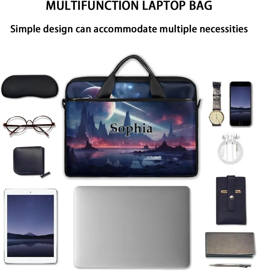 Custom-Laptop-Bag for-Adults Personalized Laptop-Shoulder-Bag with-Name Computer-Bag Meteor Work-Bag